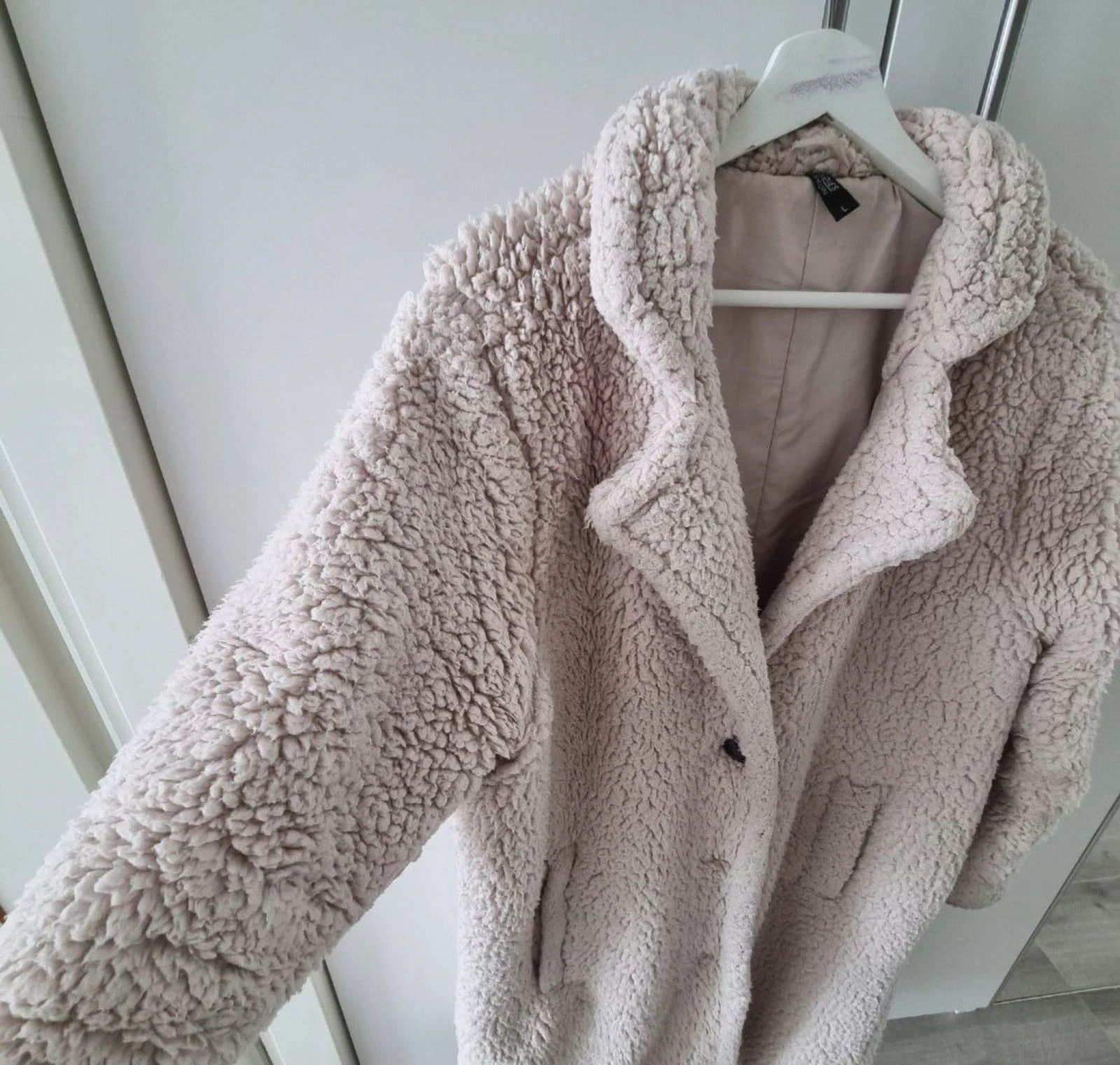 Wibra Chaqueta Teddy Beige / Abrigo de Piel Sintética (Talla L) – Suave y Cálido – photo 5